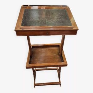 Pupitre - écritoire anglais télescopique ancien en acajou