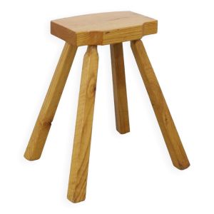 Tabouret bas vintage en bois, 1960s