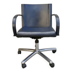 Fauteuil de bureau de Carlo Bartoli pour Matteo Grassi en cuir