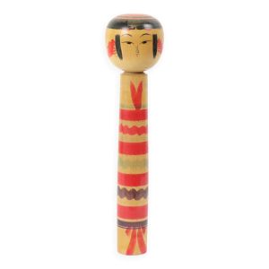 Grande poupée Kokeshi XL en bois massif Japon époque Showa 37 cm