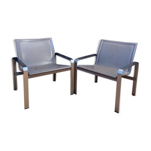 Paire de fauteuils de Jacques Toussaint & Patrizia Angeloni pour Matteo Grassi des années 1970