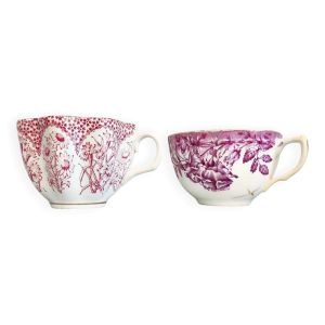 Deux tasses en porcelaine anglaise