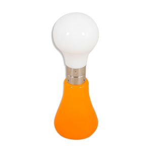 Lampadaire Brillo par Carlo Nason pour Mazzega en verre de Murano blanc et orange