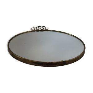 Miroir rond en laiton 26cm
