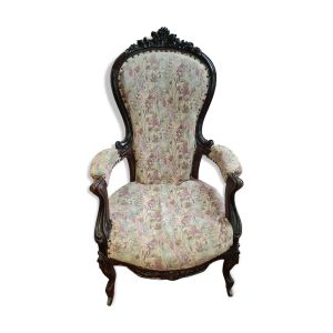 Fauteuil bergère style Napoleon III en palissandre