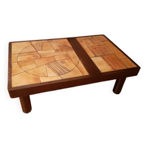 Table basse en céramique Raymonde Leduc Vallauris