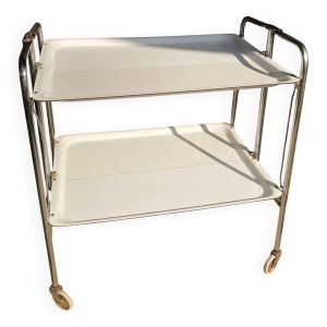 Desserte, table pliante blanche, années 70