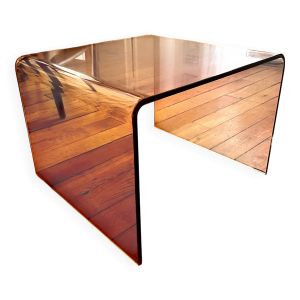 Table basse vintage Plexiglas Michel dumas