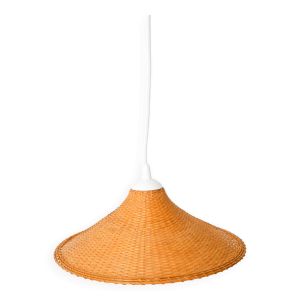 Suspension en rotin / osier tissé beige, 1970