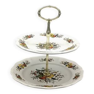 Serviteur/presentoir 2 étages sarreguemines france