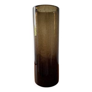 Vase rouleau verre bullé Bendor années 60