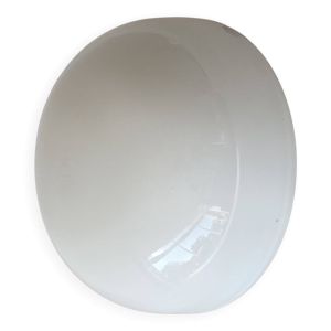 Petite applique murale plafonnier demi sphérique 15 cm verre opaline