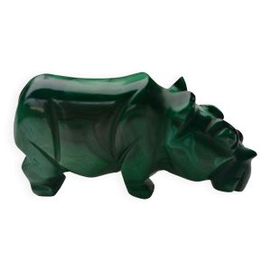 Hippopotame en malachite