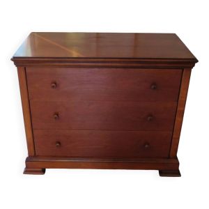 Elégante commode  en merisier – 3 tiroirs –Années 80