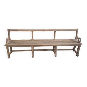 Banc d'église ancien en chêne