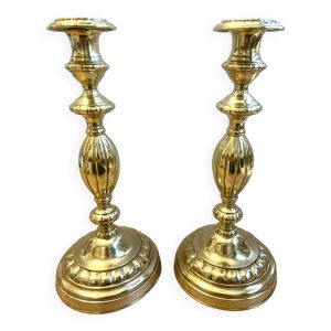 Ancienne paire de Bougeoirs Chandeliers Flambeaux Époque Louis Philippe
