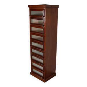 Meuble de mercerie vintage hollandais en bois dur, années 1930