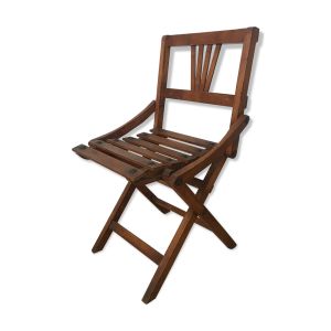 Chaise pliante pour enfants en lattes de bois