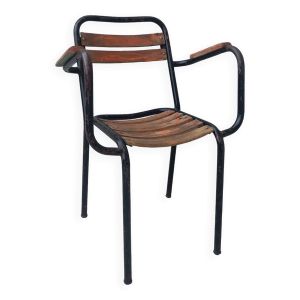 Fauteuil Tolix Vintage Années 50 patiné
