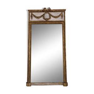 Trumeau/Miroir style Louis XVI/Bois&stuck Doré/Verre biseauté/c1920