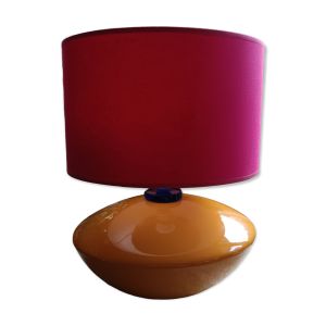 Lampe d'Albret en céramique colorée forme de galet 1990