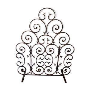 Grille de cheminée en fer forgé