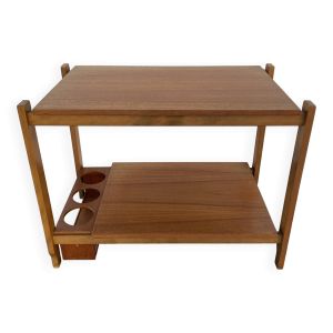 Table desserte bar scandinave en teck