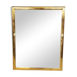 Miroir rectangulaire en laiton vintage