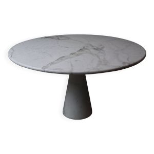 Table à manger Angelo Mangiarotti « M1 » en marbre massif de Carrare