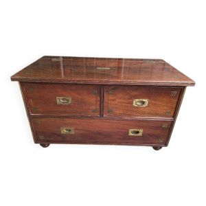 Malle coffre commode de bateau en acajou et laiton the great pacific s fran