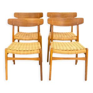 Chaises Ch23  par Hans J. Wegner pour Carl Hansen & Søn