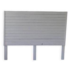 Tête de lit de 160 en bois ancien patiné gris perle