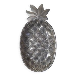 vide poche ananas en métal argenté