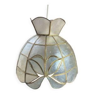 Suspension en nacre et laiton, années 70