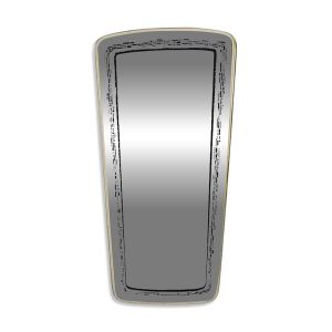 Miroir rétroviseur et sérigraphié au contour doré et liseré noir