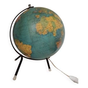 Lampe mappemonde globe terrestre années 50