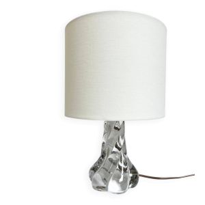 Lampe vintage en verre torsadé – France, années 70