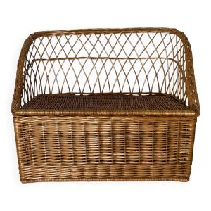Banc coffre en osier