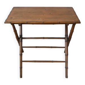 Table d'appoint pliante bambou rétro années 50 décoration campagne bohème console meuble entrée