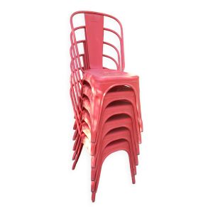 Ancienne chaise Tolix Xavier Pauchard Rouge