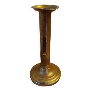 Bougeoir laiton ancien chandelier bas