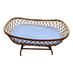 Berceau vintage rotin