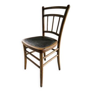 Chaise de bistrot avec assise croco, des années 20