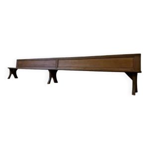 Banc d’église a dossiers panneautés époque XIX vers 1880