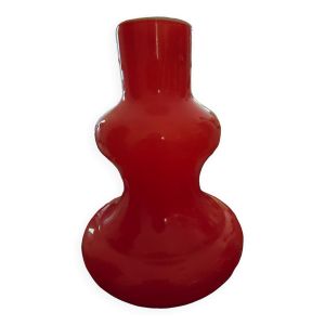 Lustre en verre orange année 60/70
