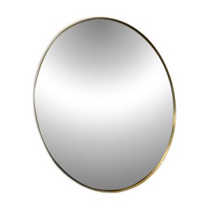 Miroir rond 60cm de diamètre sur cadre laiton