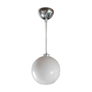 Suspension globe blanc opaline