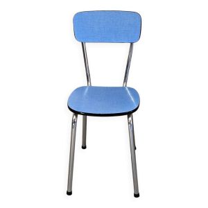 Chaise en formica bleu 1960