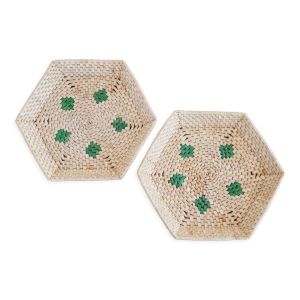 Duo corbeilles en raphia