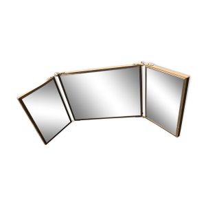 Miroir barbier triptyque